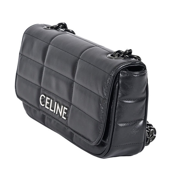 Celine Monochrome Black Shoulder Bag Matelasse - Picture 1 of 8